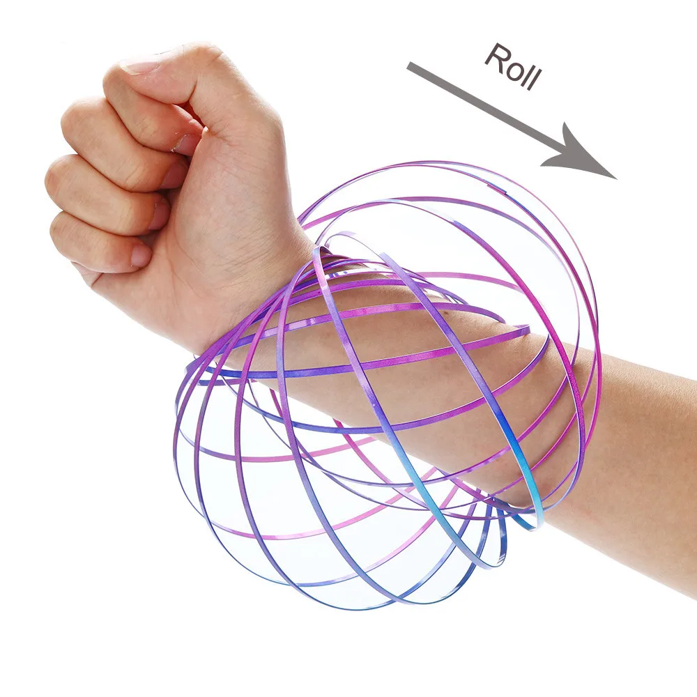 

Exquisite Fun Magic Flow Rings Energy Kinetic Spring Toy Sensory Interactive Novelty Cool Toys for Children Antistress Kids Toy