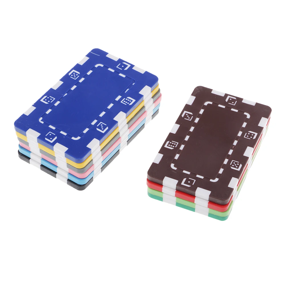 11pcs / Plastic Coins Poker Chips Kit For Table Game Home Casino Party