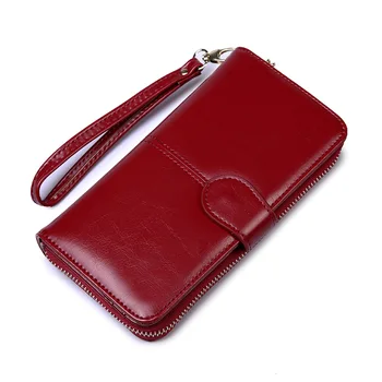 

2020 women's wallet Long PU Red black Wallet porte feuille femme Female Purse Clutch Money woman Wallet billetera mujer carteras