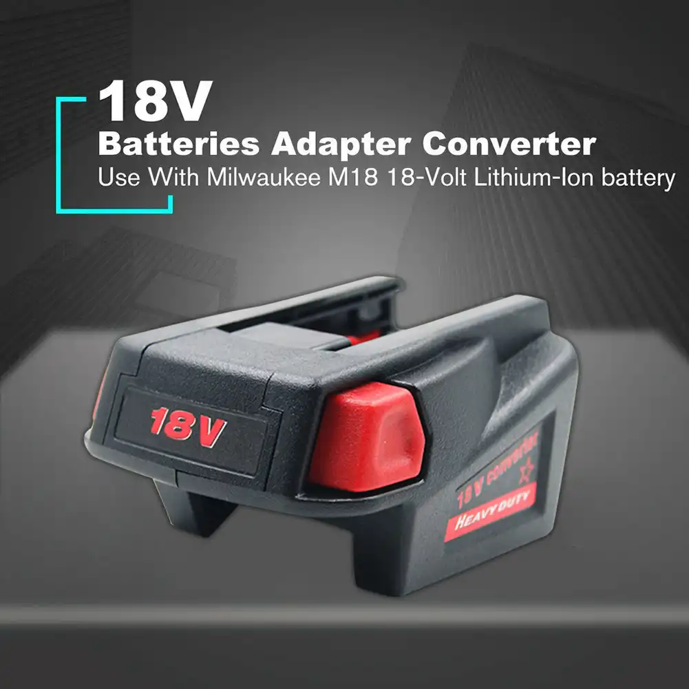 18V Battery Adapter Converter With Milwaukee M18 18-Volt Lithium-Ion Battery US