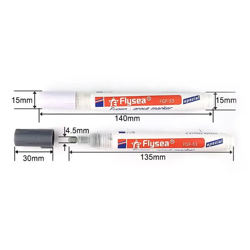 Tile Repair Pen Refill Wall Gap Grout Refresher Marker Odorless Non Toxic For Tiles Floor Kitchen Bathroom Cleaner E65A