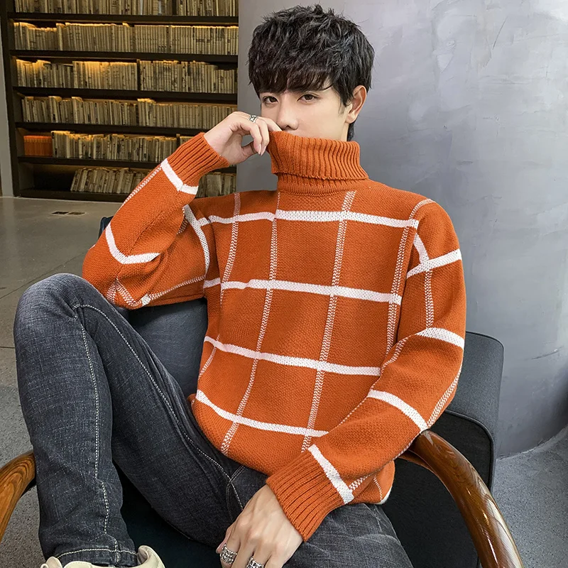 

Men's cashmere turtleneck sweater 2021 new winter thick warm men's pullover top quality fashion men's jacket sweater