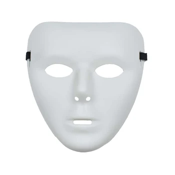 

Horror Face Mask Anonymous Theater Mask Halloween Dance Performances Masquerade Props for Adults