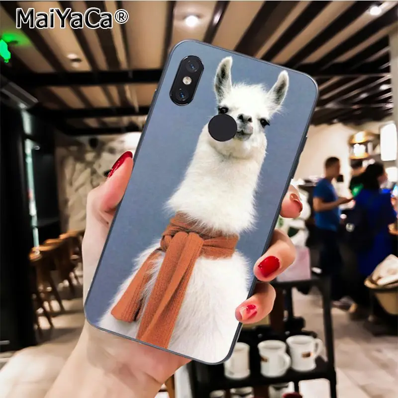 MaiYaCa Cute Animal Alpaca lama Llama Colorful Phone Case for Xiaomi Redmi8 4X 6A Redmi Go Redmi5 5Plus Note7 8ProA1 A2Lite