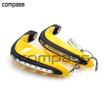 

1 Pair Universal Motorcycle Handguards Motocross Hand Guards Handlebar Protector With LED Turn Signals Light For Dirtbike MX ATV