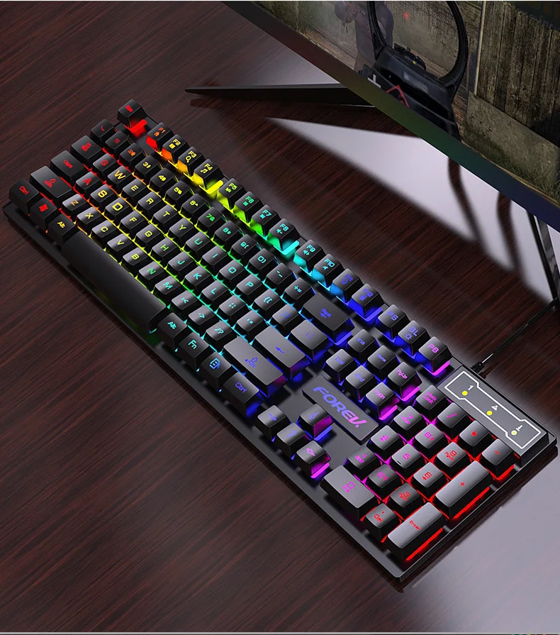 auteur Mineraalwater opleggen Newly Wired Gaming Keyboard Mechanical Keyboard Rgb Mix Backlit 104 Keys  Anti-ghosting Switch For Game Laptop Pc - Keyboards - AliExpress