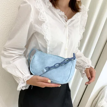 

Summer niche package female 2020 new 2020 sense one-shoulder baguette retro underarm bag purses and handbags
