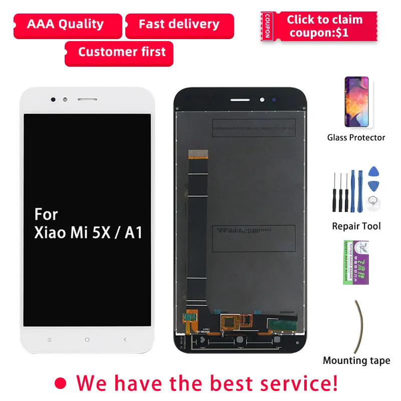 Дисплей для Xiaomi Mi A1 ЖК дисплей сенсорный экран оригинальный дигитайзер панель