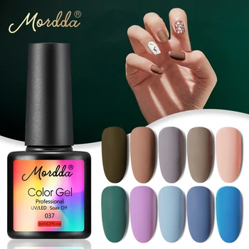 

MORDDA 8ML Gel Lacquer UV LED Gel Polish For Manicure Nail Varnish Semi Permanent Soak Off Hybrid Painting Need Matte Top Coat