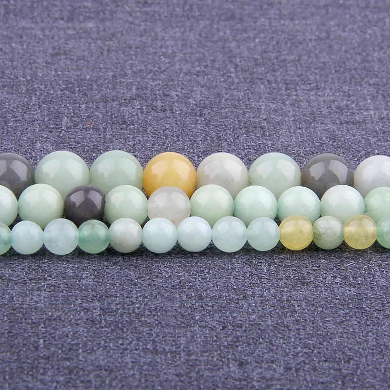 Natural Stone Brown Aragonites Jades Bead Chalcedony Smooth Agates Loose Spacer Beads For Jewelry Bracelet Making 15.5"strand