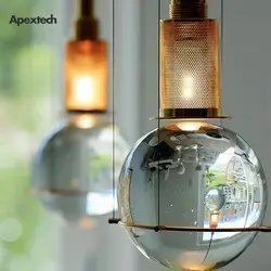 Элегантный из стекла Хрустальная подвеска-шар свет скандинавские гостиной подвесной светильник магазин ресторан освещение в спальне