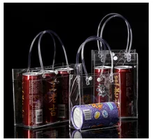 20 ชิ้น/ล็อตนุ่ม PVC ของขวัญ Tote บรรจุภัณฑ์ถุงมือ LOOP,พลาสติกใสกระเป๋าถือ,กระเป๋าเครื่องสำอาง, GG จัด...(China)