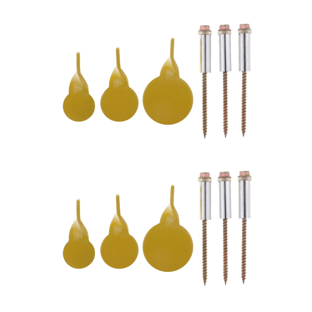 6pcs Stainless Steel Target Spinners Target Plinking Target for Precision Practice 6pcs Stainless Steel Target Spinners Target Plinking Target for Precision Practice