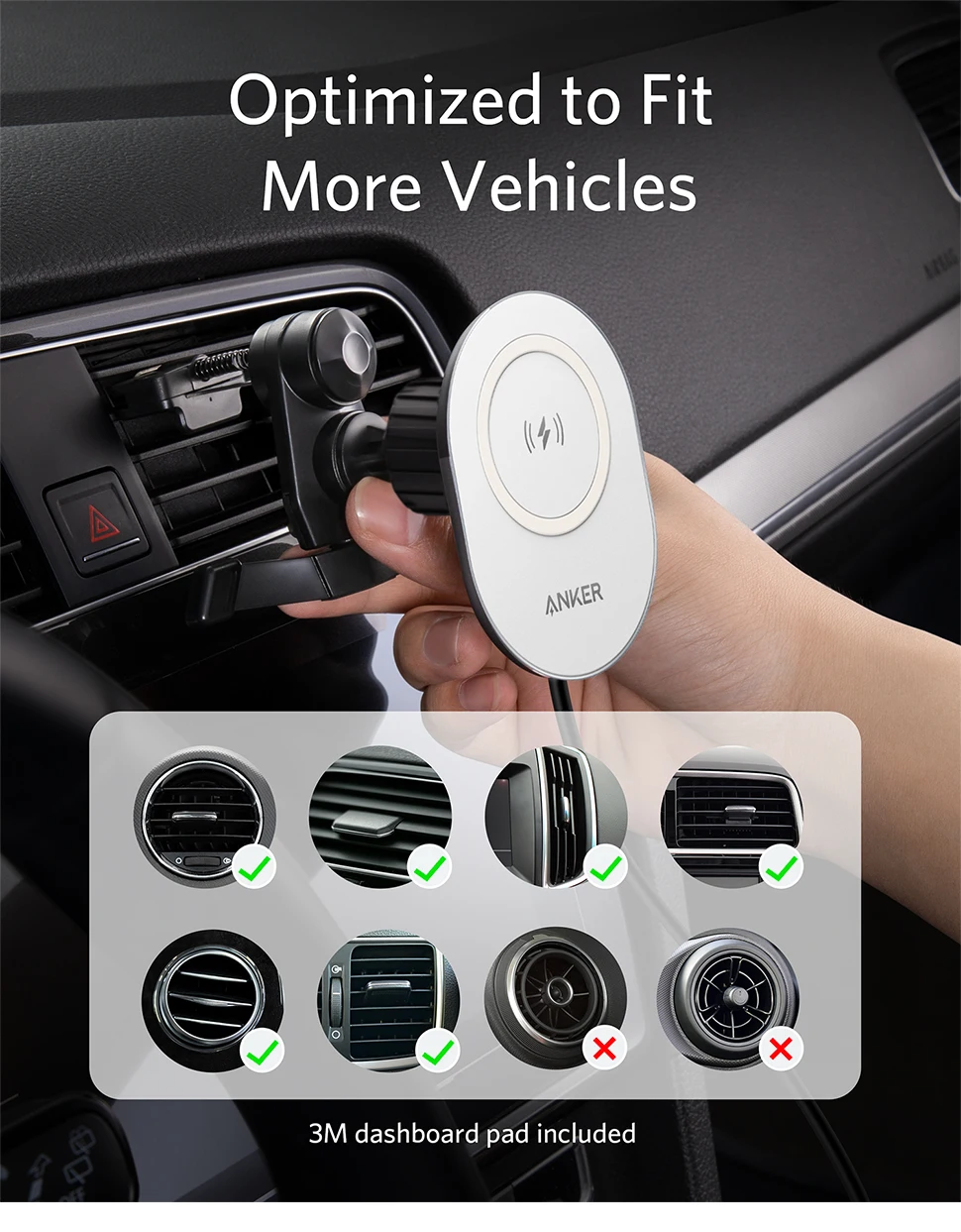 Gadgetoo Anker Powerwave Magnetic Car Charging Mount Gadgetoo Anker Powerwave Magnetic Car Charging Mount
