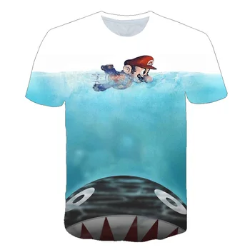 

4-14Years 2019 Boys T Shirt cartoon T-shirt Baby Mario Boy Tshirt Short Sleeves Children Summer Clothes Toddler Boy Shirts