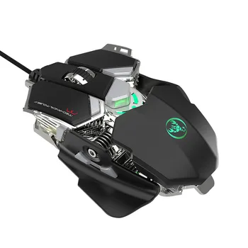 

Usb Wired 6400dpi 9 Button Gaming Mouse Mechanical Computer Pc Mouse Six Speed Variable Speed Dip Aluminum Alloy Mouse #10