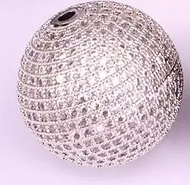 sliver color 5 шт., микро pave cz Диско Шар круглые бусины, Кристалл циркония rondelle соединитель бусины, для изготовления ювелирных изделий - Цвет: sliver color