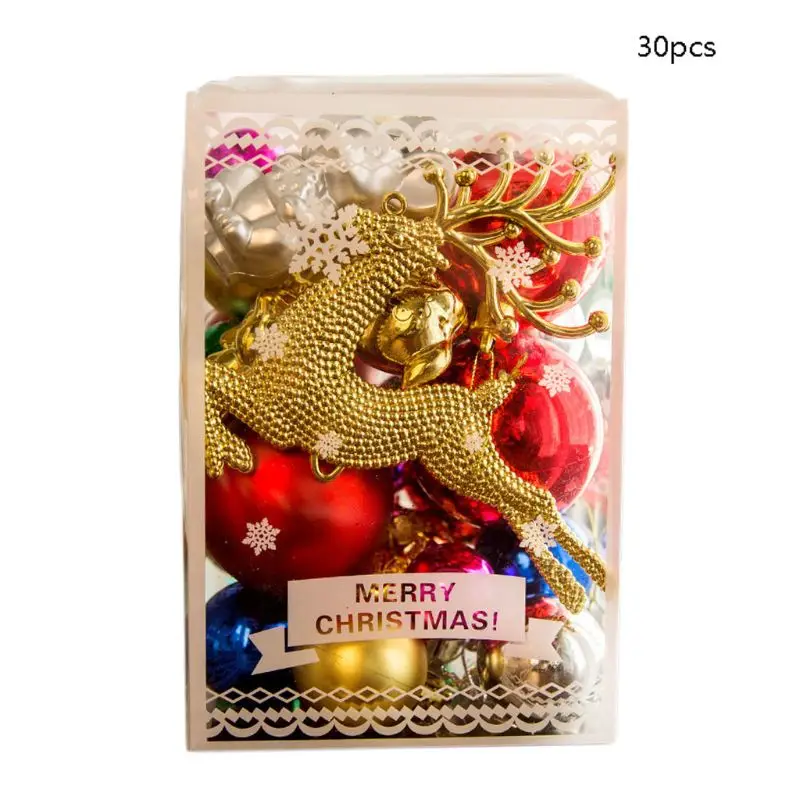

30ct Assorted Christmas Balls Ornament for Xmas Trees Parties, Holiday Decor