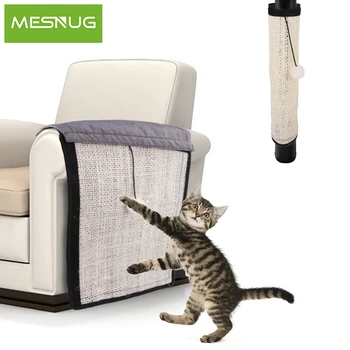 

MESNUG Durable Cat Scratching Mat Pet Scratch Protector Cat Mat Sofa Couch Shield Kitten Scratcher Pad with Hanging Ball