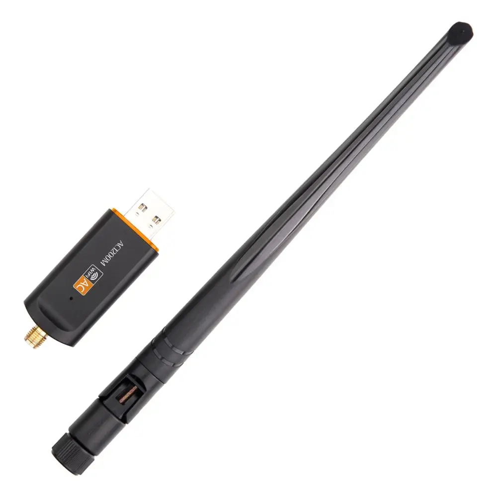 Black Беспроводной WiFi USB адаптер AC 1200 Мбит/с двухдиапазонный 2,4/5 ГГц с антенной 802.11AC сетевой карты высокоскоростной USB3.0 приемник - Color: Black