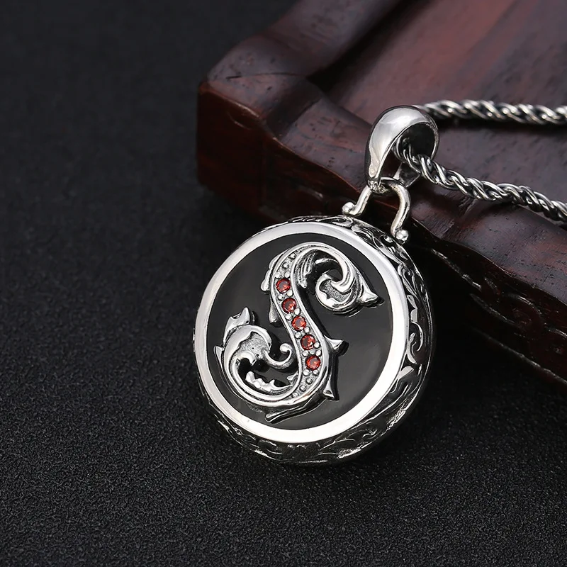 Real 100% 925 Sterling Silver Inlaid Natural Stone Necklace Pendant Fashion Jewelry making 2019 Men Women Thai silver | Украшения и