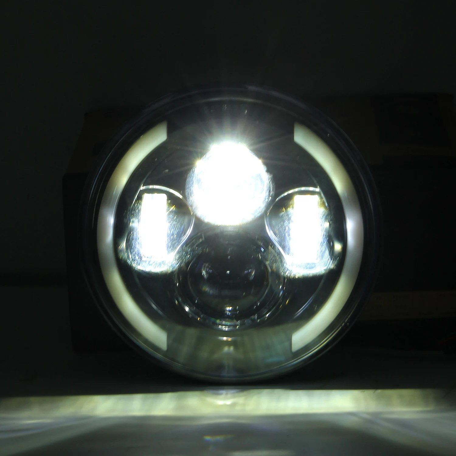 Для Jeep Wrangler JK LJ TJ CJ 7 дюймов круглый светодиодный фары Halo Angle Eyes