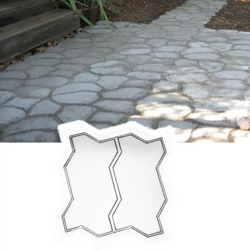 Concrete Pavement Mold DIY Path Maker Paving Cement Brick Stone Road Mould For Garden Decoration