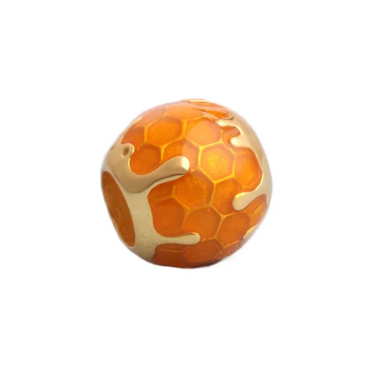 

Authentic 925 Sterling Silver Beads Creative Golden Honeycomb Fashion Beads Fit Original Pandora Bracelet For Women Diy Jewelry