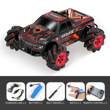 

UK2077 1:16 Simulation RC Four-Wheel Drive Watch Gesture Induction Remote Control Sound Light Drift Car Vehicle Toy