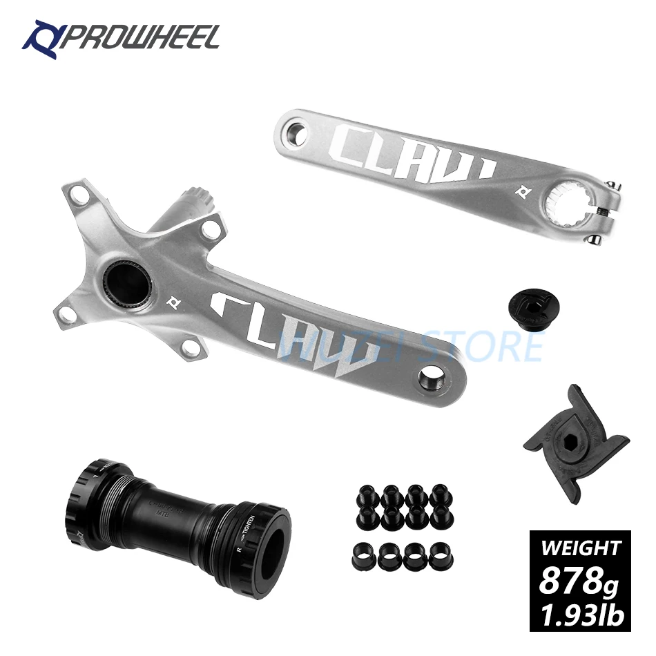 PROWHEEL 104BCD шатун для горного велосипеда алюминиевый сплав с дном 170 мм 175 мм MTB велосипедный Кривошип с осью 1x11Speed запчасти для велосипеда - Цвет: Silver 170 and axis