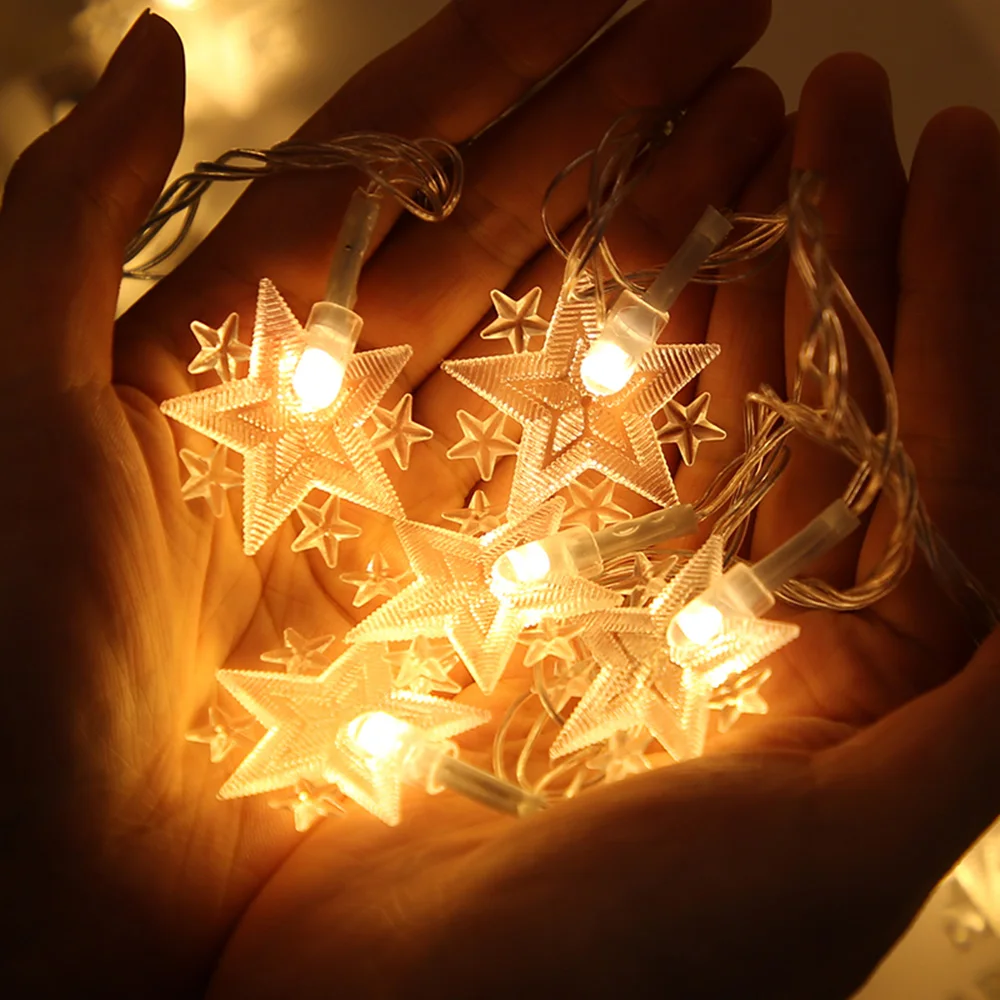 Mubarak Eid Muslim Festival Holiday String Lights Decor LED Kerosene Moon Star Decorative Fairy Light D30 | Лампы и освещение