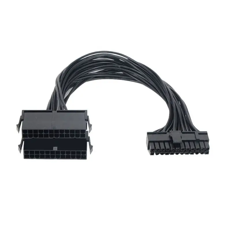 Блок питания сплиттер, двойной блок питания кабель адаптер 24 Pin 20+ 4 Pin ATX адаптер материнской платы удлинитель двойной 24-Pin Mining адаптер