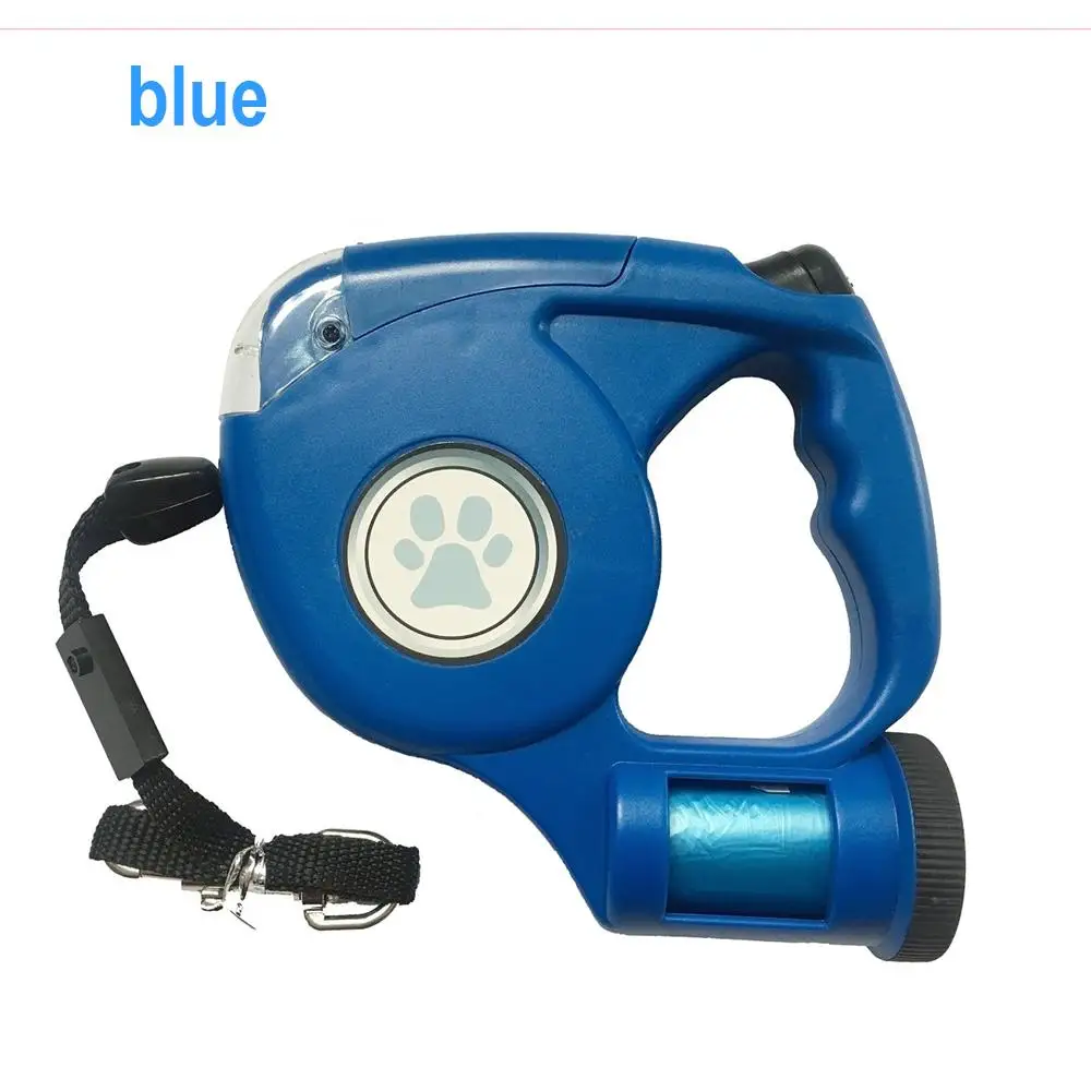 Blue Мешок для мусора 4,5 м поводок для собак буксировочный трос выдвижной ошейники на голову эластичный ремешок на цепочке Выдвижная Автоматическая ходьба - Цвет: Blue