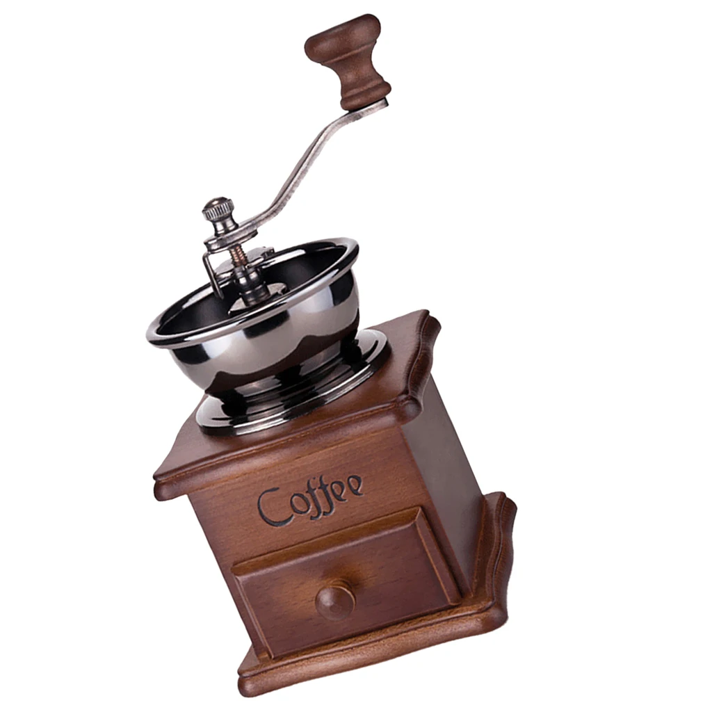 Retro Stainless Ceramic Manual Coffee Bean Grinder Nut Mill Hand Grinding