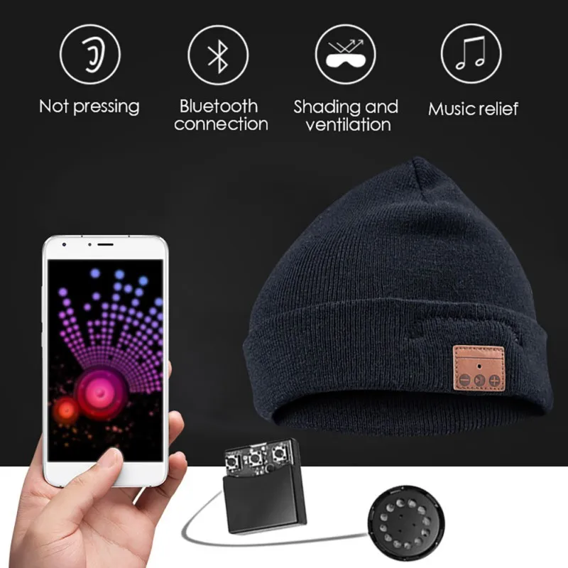 3 цвета теплая Bluetooth гарнитура повязка на голову в виде Животного сна маска для глаз Бегемот шляпа для мужчин