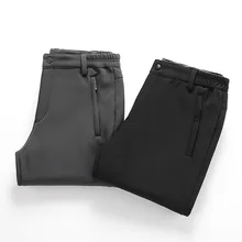 Брюки мужские мягкие брюки с начесом и толстыми теплыми ветрозащитными водонепроницаемыми Альпинистскими брюками походные спортивные лыжные брюки