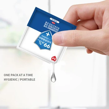 

50Pack Disposable Hand Sanitizer Instant Portable Hand Sanitizer 75% Alcohol Gel For Travel Household