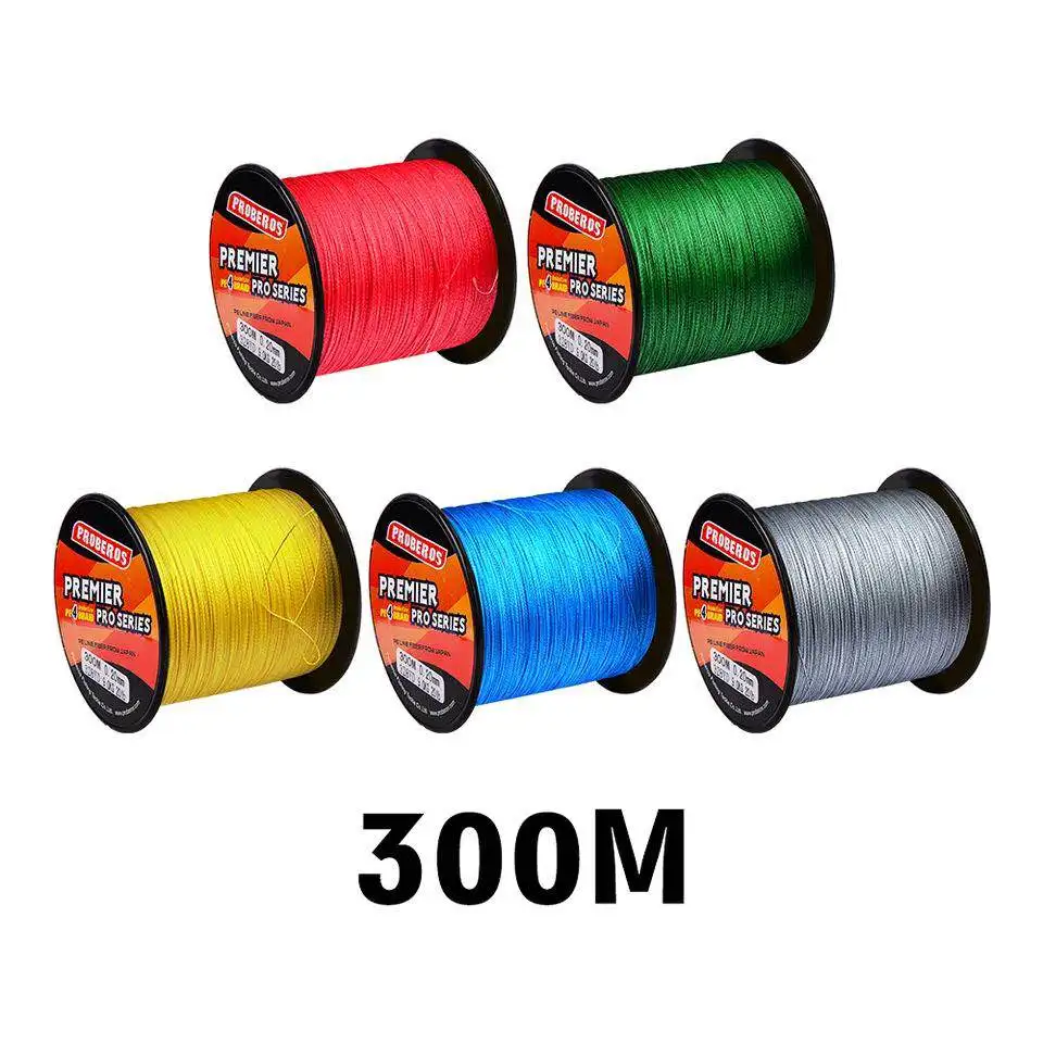 1pc Proberos Premier 300M 500M 1000M Multifilament PE Braided Fishing Line 4 Stand 6LB 30LB 35LB 40LB 50LB 60LB 70LB 80LB 120LB 6