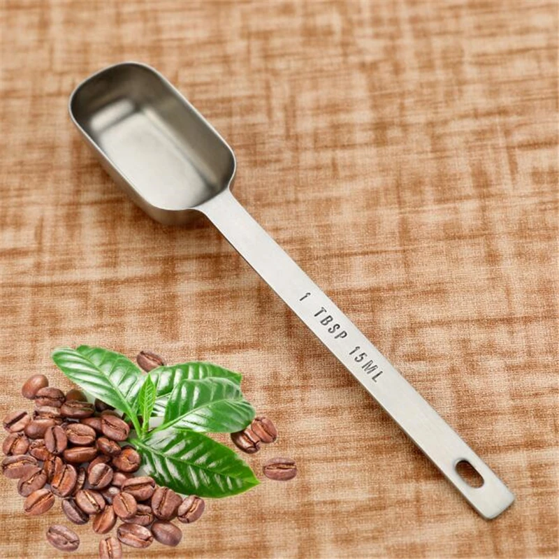 15ml Kitchen Scale Measuring Spoon Long Handle Stainless Steel Coffee