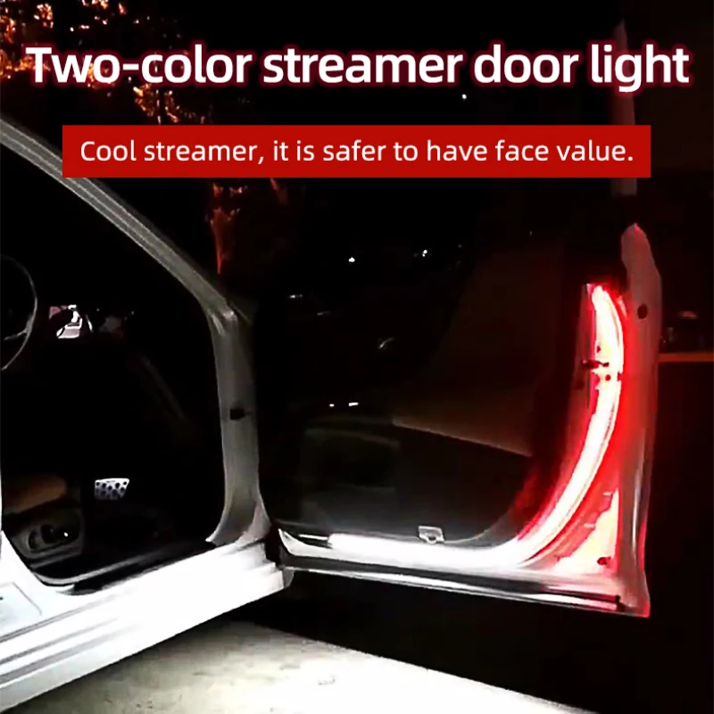 2pcs Car Door Open Warning Lamp Flowing Flashing Led Lights Strip Anti Collision Anti Rear End Collision Auto Safety Accessories Signal Lamp Aliexpress