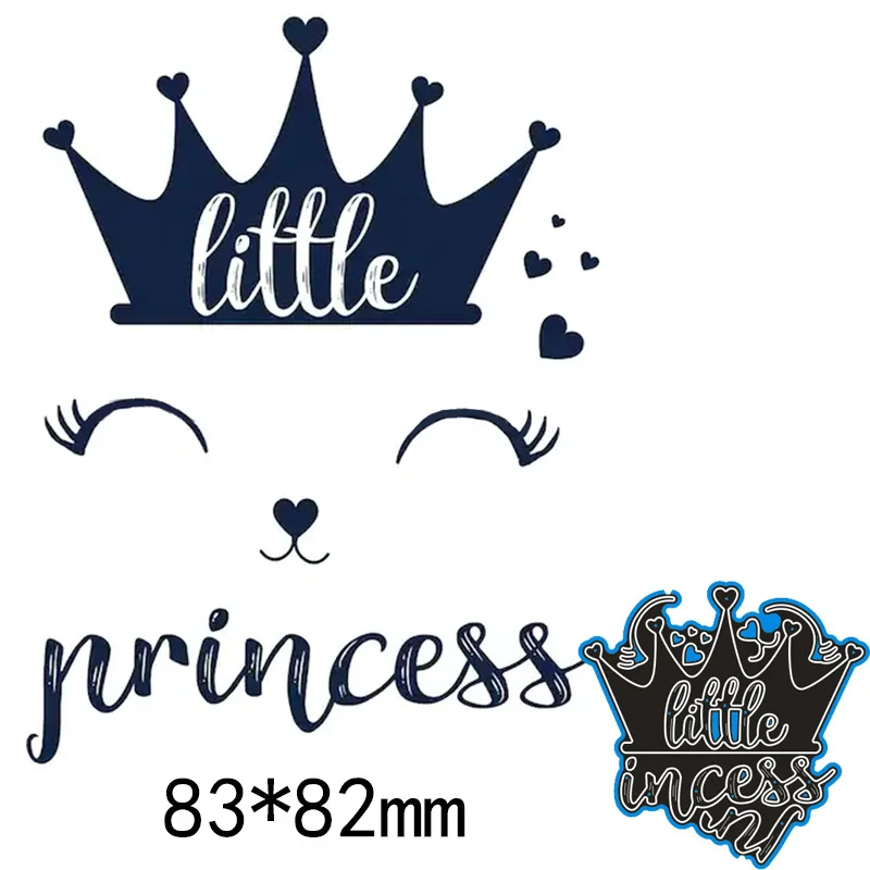 

The Little Princess Crown Letter Smile Cutting Dies DIY Scrapbook Cards Embossing Paper Birthday Party