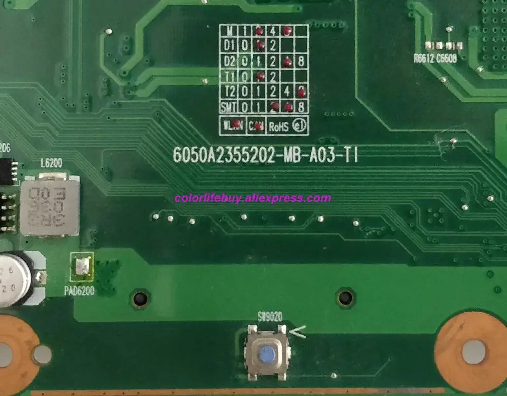 Mainboard para Toshiba Genuíno Computador Portátil Placa-mãe Satélite C650 C655 V000225000 Hm55 - Imagem 5