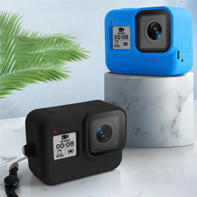Мягкий силиконовый чехол для Gopro Hero 8, черный чехол, защитный чехол для Gopro 8, аксессуары для экшн-камеры