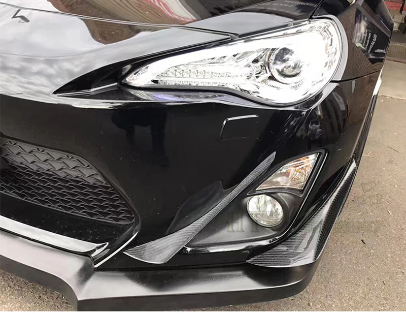 Автомобильный Стайлинг для Subaru BRZ Toyota FT86 GT86 Scion FRS карбоновое волокно передний бампер внутренний и наружный Canards/передний разделитель 4 шт