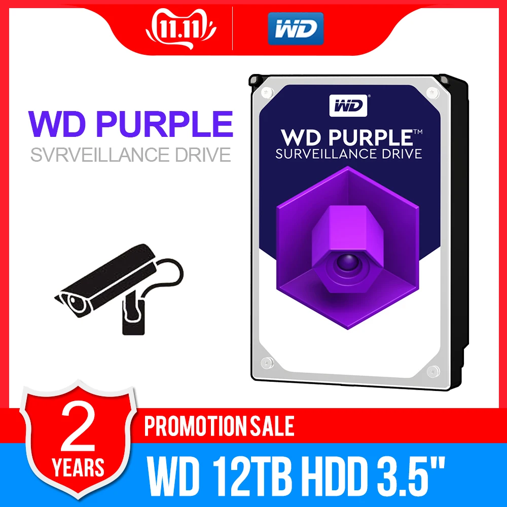 Жесткий диск WD Purple ТБ SATA 256 мб 3 5 дюйма внутренний жесткий для камеры
