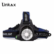 XML-T6 масштабируемой головной светильник Перезаряжаемые светодиодный головной светильник налобный фонарь 3 режима 2000LM головка Фонари Применение 18650 для кемпинга Езда на велосипеде