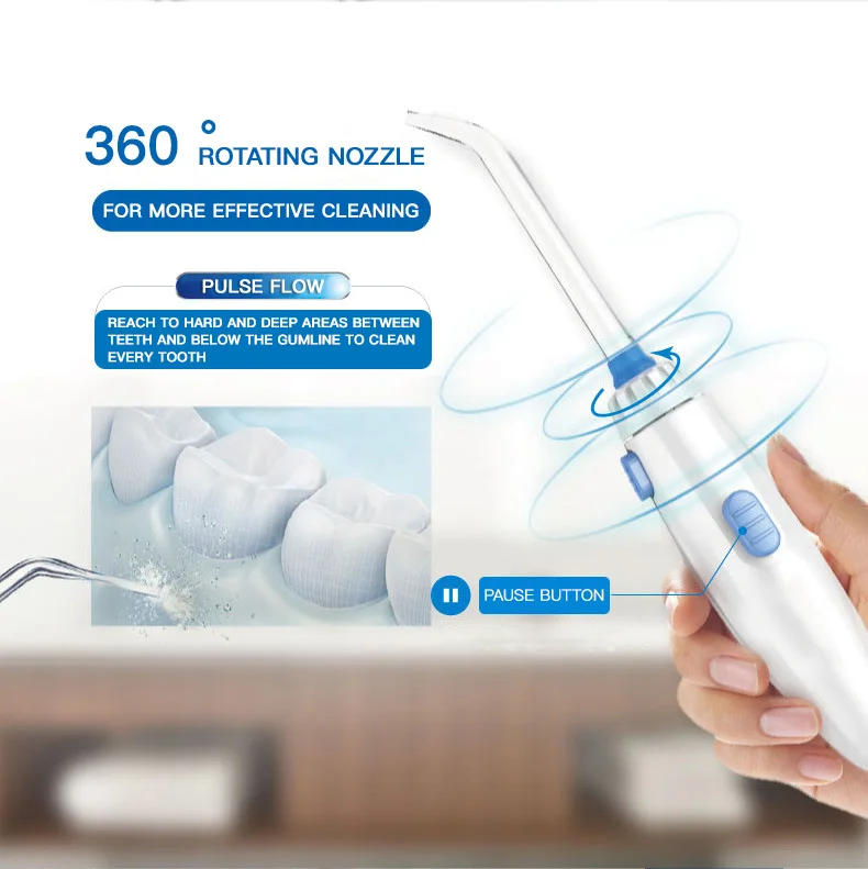 Waterpulse V300G Oral Irrigator 5pcs Tips Dental Water Flosser Electric Cleaner 800ml Oral Hygiene Dental Flosser