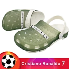 Cristiano Ronaldo 7 Mmassage zapatos de hombre, футбольная обувь, мужские повседневные сабо, sandalias Croks Spor Ayakkabi Erkek Kapcie