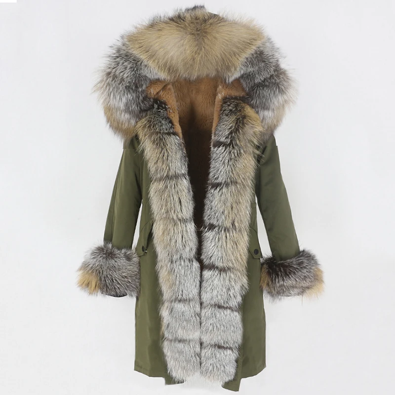 OFTBUY X-long Parka Waterproof Outerwear Real Fur Coat Winter Jacket Women Natural Fox Fur Hood Luxury Outerwear Detachable New