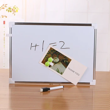 

Double Side Whiteboard Mini Drawing White board Office School Writing Board with Pen Magnets Buttons Kids Message Drawing Board